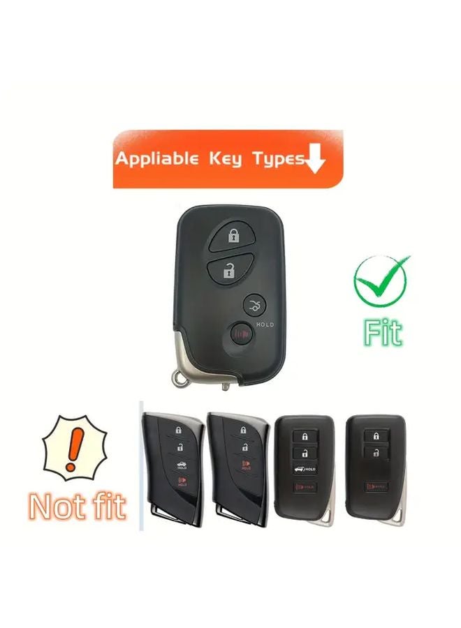 غطاء مفتاح TPU ذهبي أسود لامع لسيارات لكزس GX460 و RX350 و ES350 و IS250 و LX570 - Image 2